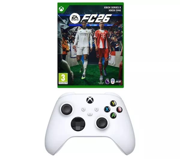 XBOX Wireless Controller (Robot White) & EA Sports FC 26 Bundle
