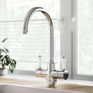 Chrome 3 in 1 Instant Boiling Hot Kitchen Mixer Tap with 2.4L Boiler - Pronto Astrid