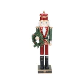 Nutcracker with Wreath Decoration 32cm