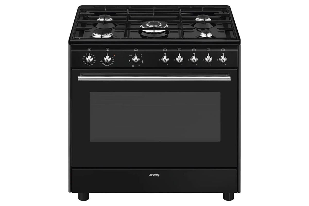 Smeg Concert 90cm Dual Fuel Range Cooker | CX91GMBL | Black