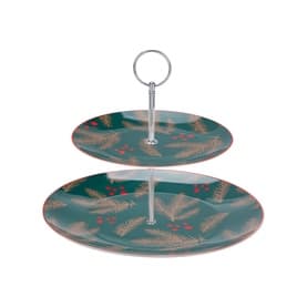 Festive Fir Two-Tier Cake Stand