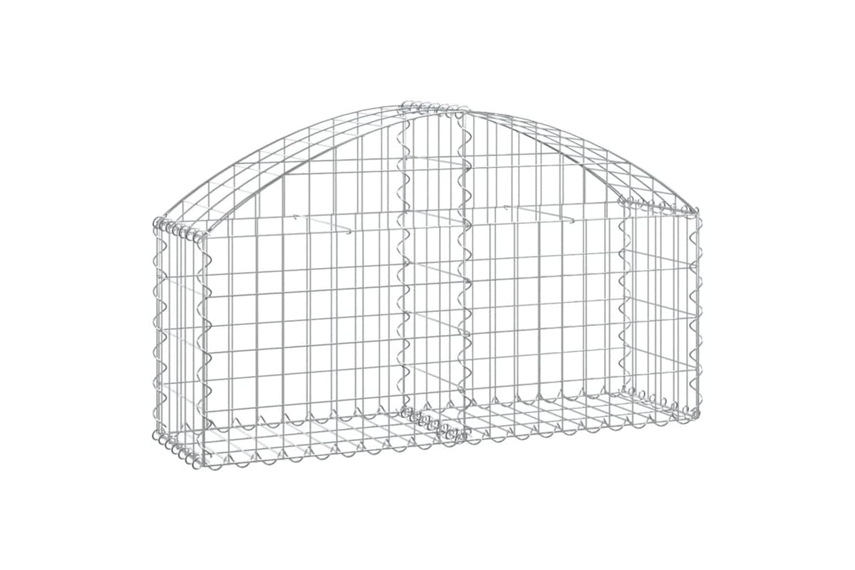 vidaXL 153422 Arched Gabion Basket 100x30x40/60cm Galvanised Iron