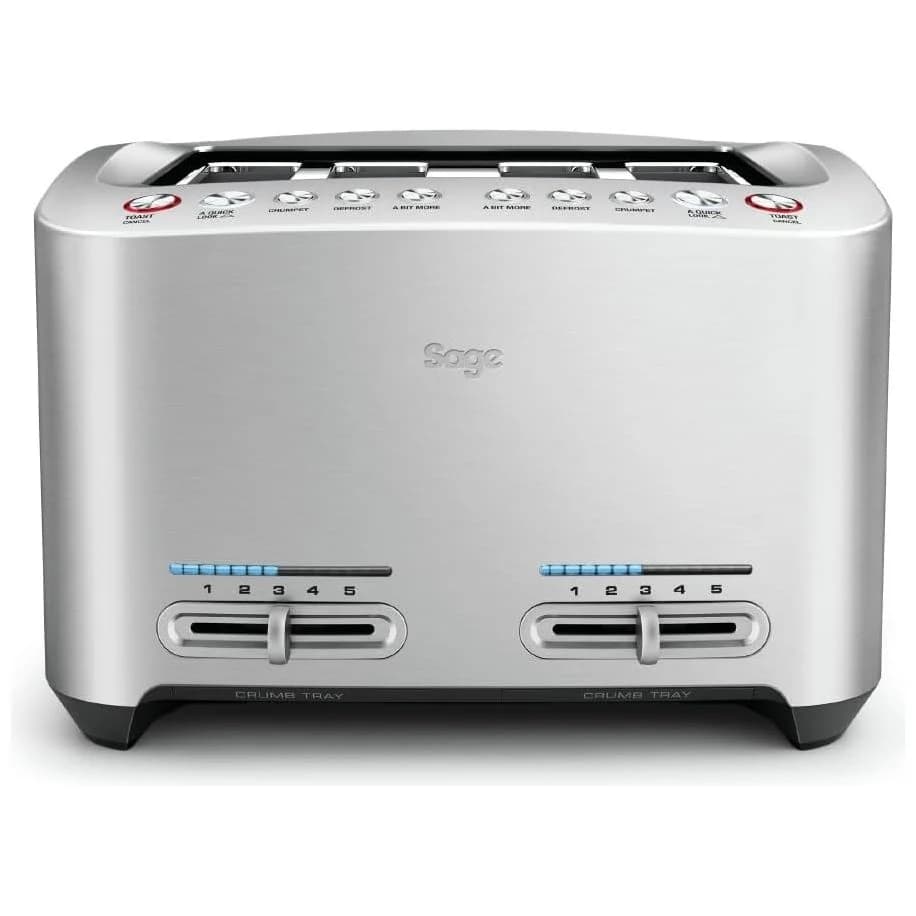 Sage The Smart Toast 1900W 4 Slice Toaster - Brushed Aluminium | BTA845UK
