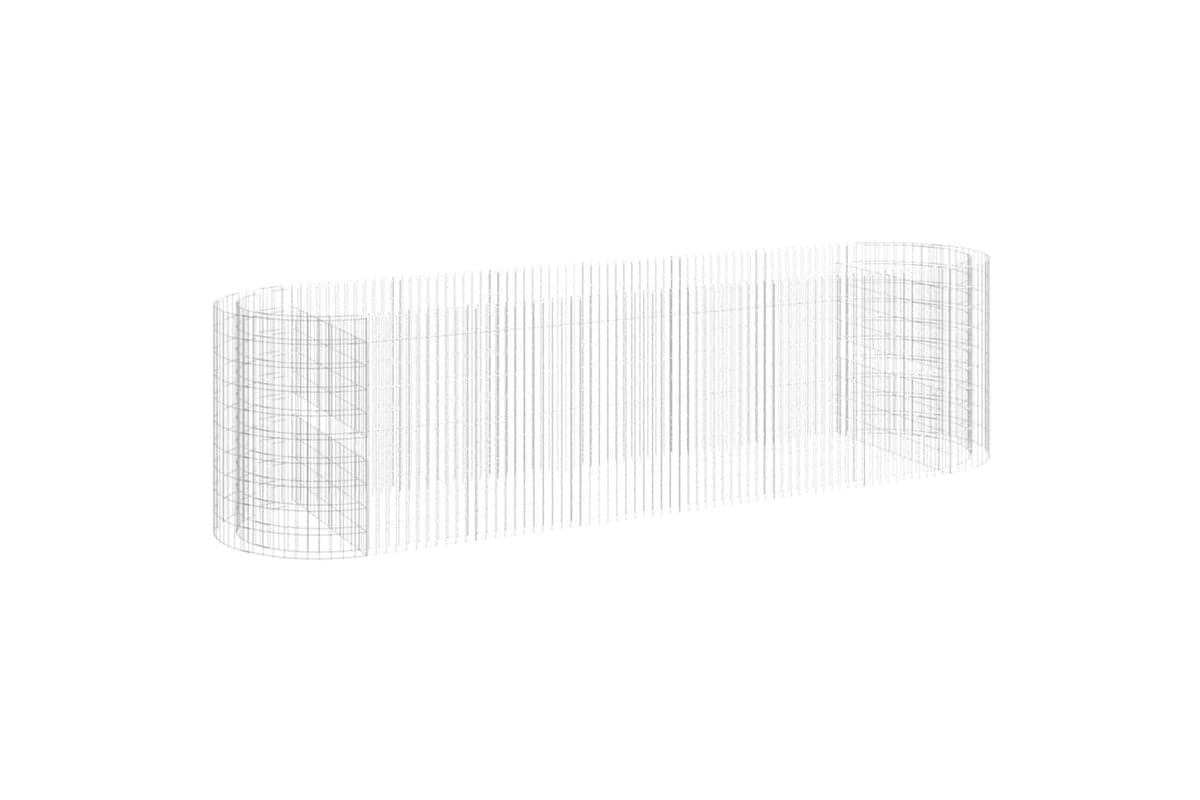 vidaXL 152047 Gabion Raised Bed Galvanised Iron 400x100x100cm