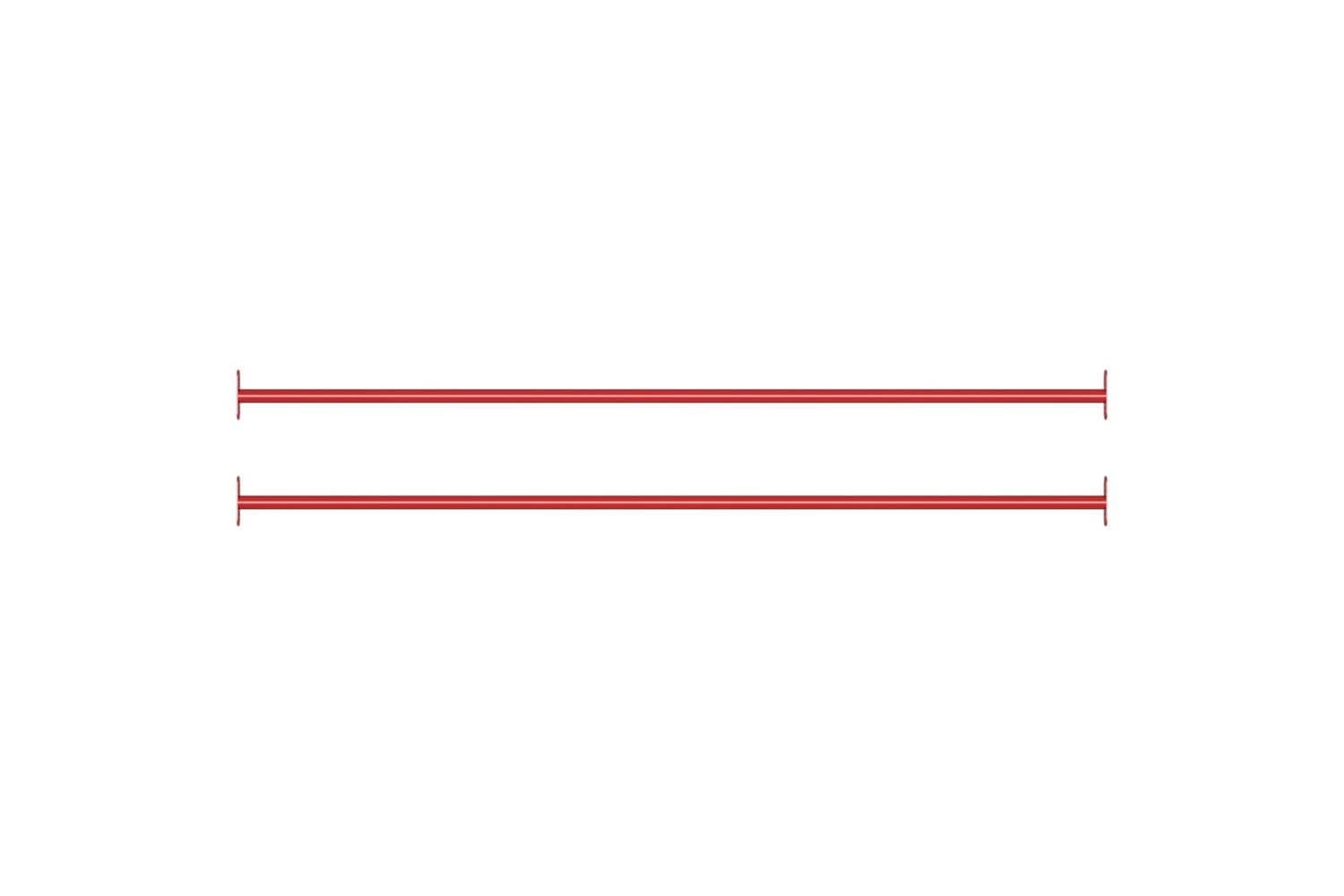 vidaXL 93199 Turning Bars 2 Pcs 125cm Steel Red