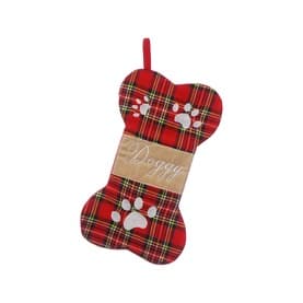 Plaid Bone Shaped Stocking