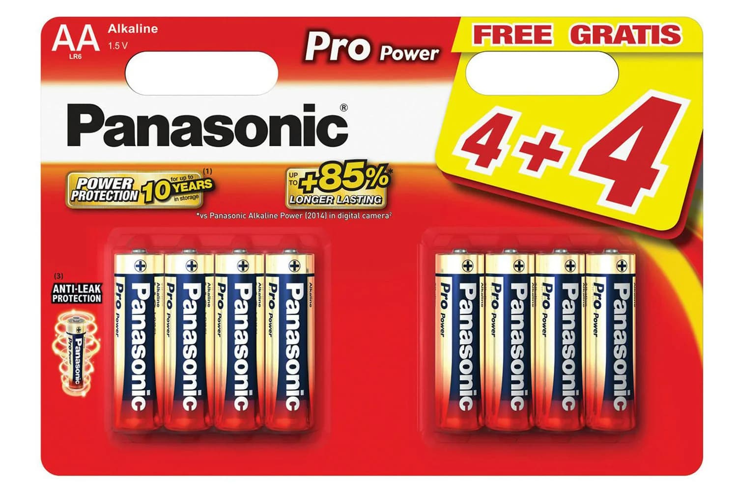 Panasonic PP Gold AA Power Batteries | LR6X/8WB