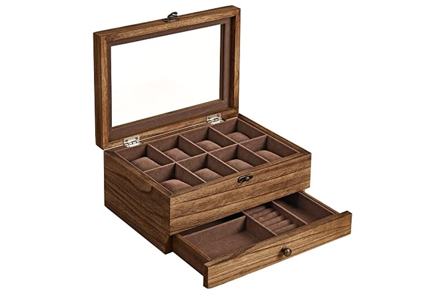 Songmics JOW008K01 Watch Box with 8 Compartments