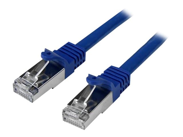 STARTECH.COM - Startech 2m CAT6 Ethernet Cable, 10 Gigabit Shielded Snagless RJ45 100W PoE Patch Cord, CAT 6 10GbE SFTP Network Cable w/Strain Relief, Blue, Wiring is UL Certified/TIA - Category 6 - 26AWG (N6SPAT2MBL) - patch cable - 2 m - blue
