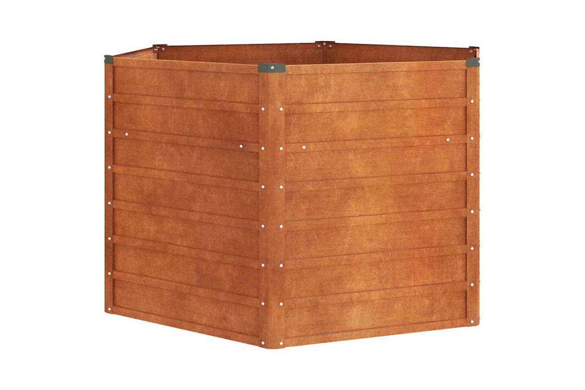 Vidaxl Garden Raised Bed Rusty 129x129x77 Cm Corten Steel