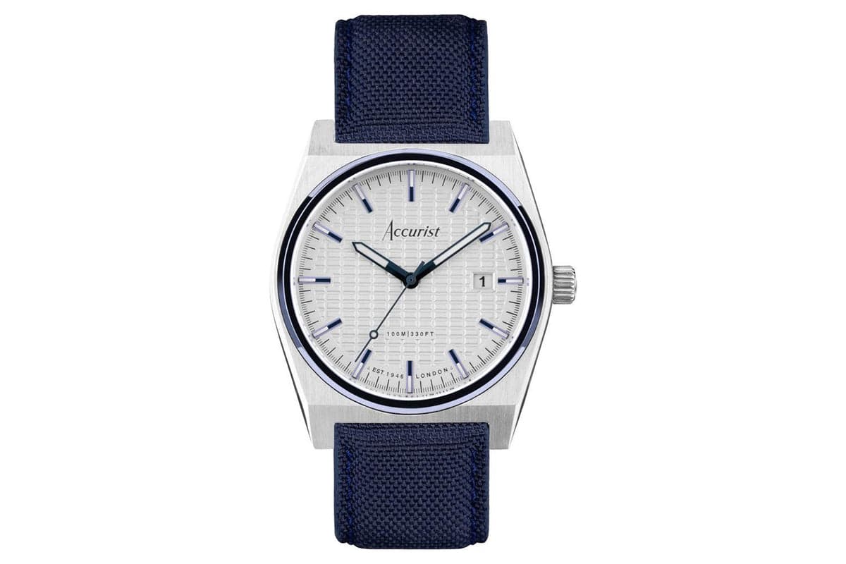 Accurist Everyday Men's Watch | Silver Case & Brown Leather Strap With White Dial | 40mm