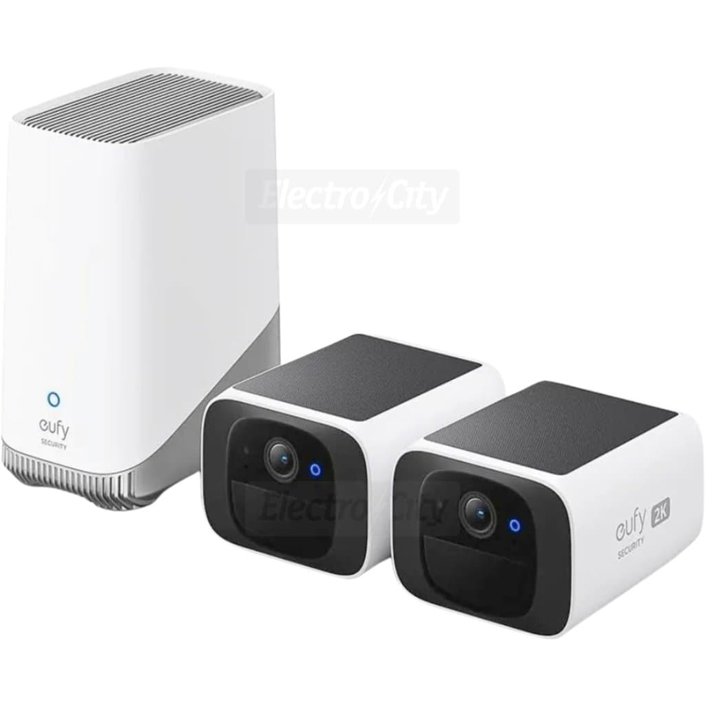 Eufy SoloCam S220 2 Pack with HomeBase 3 Smart Security Camera System | White