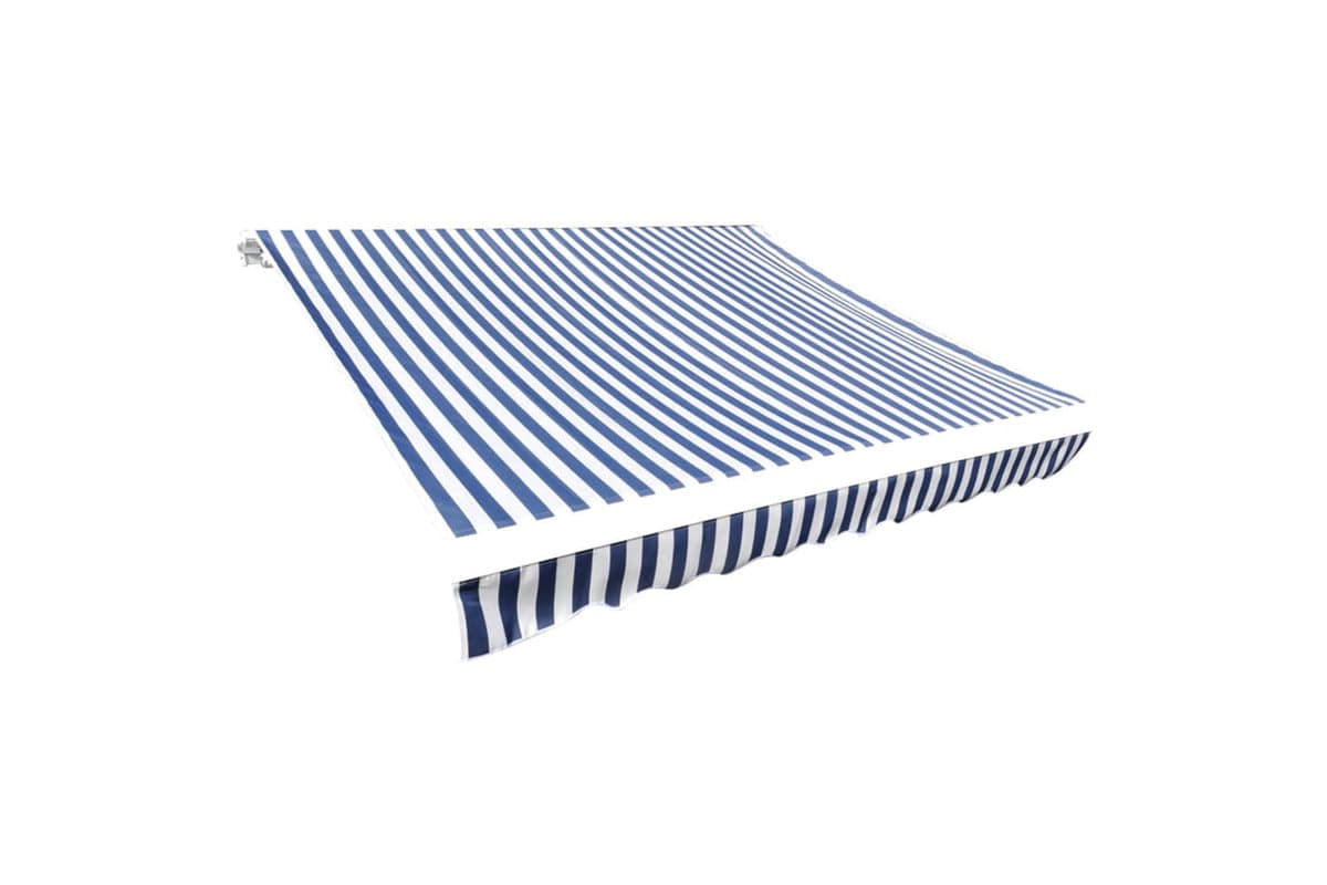 vidaXL 143699 Awning Top Sunshade Canvas Blue & White 350x250cm