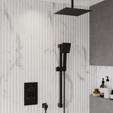 Zana 2 Outlet Thermostatic Mixer Shower Set with Hand Shower