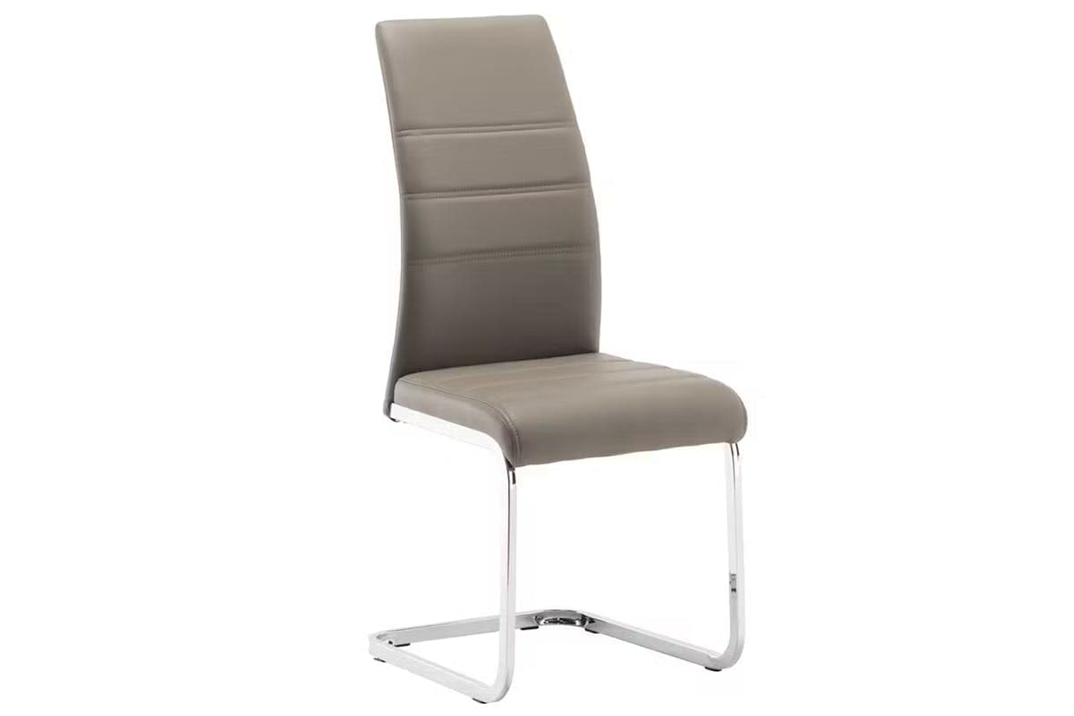 Soho Dining Chairs | Leather | Taupe | Set of 2