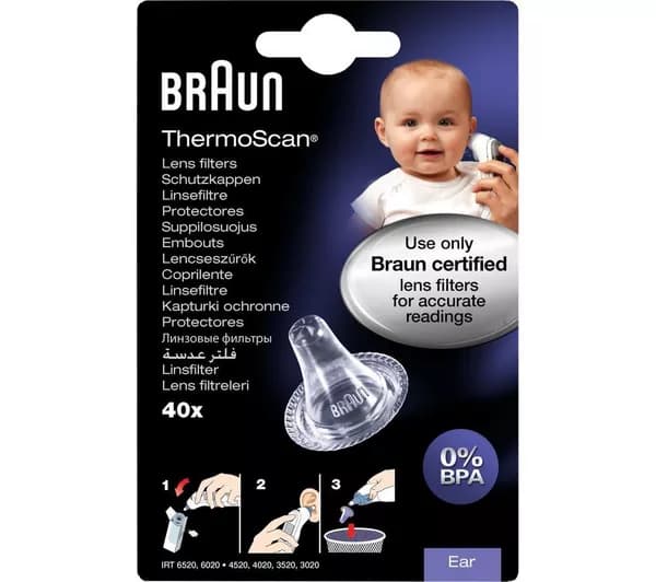 BRAUN Thermocan Lens Filters - Pack of 40