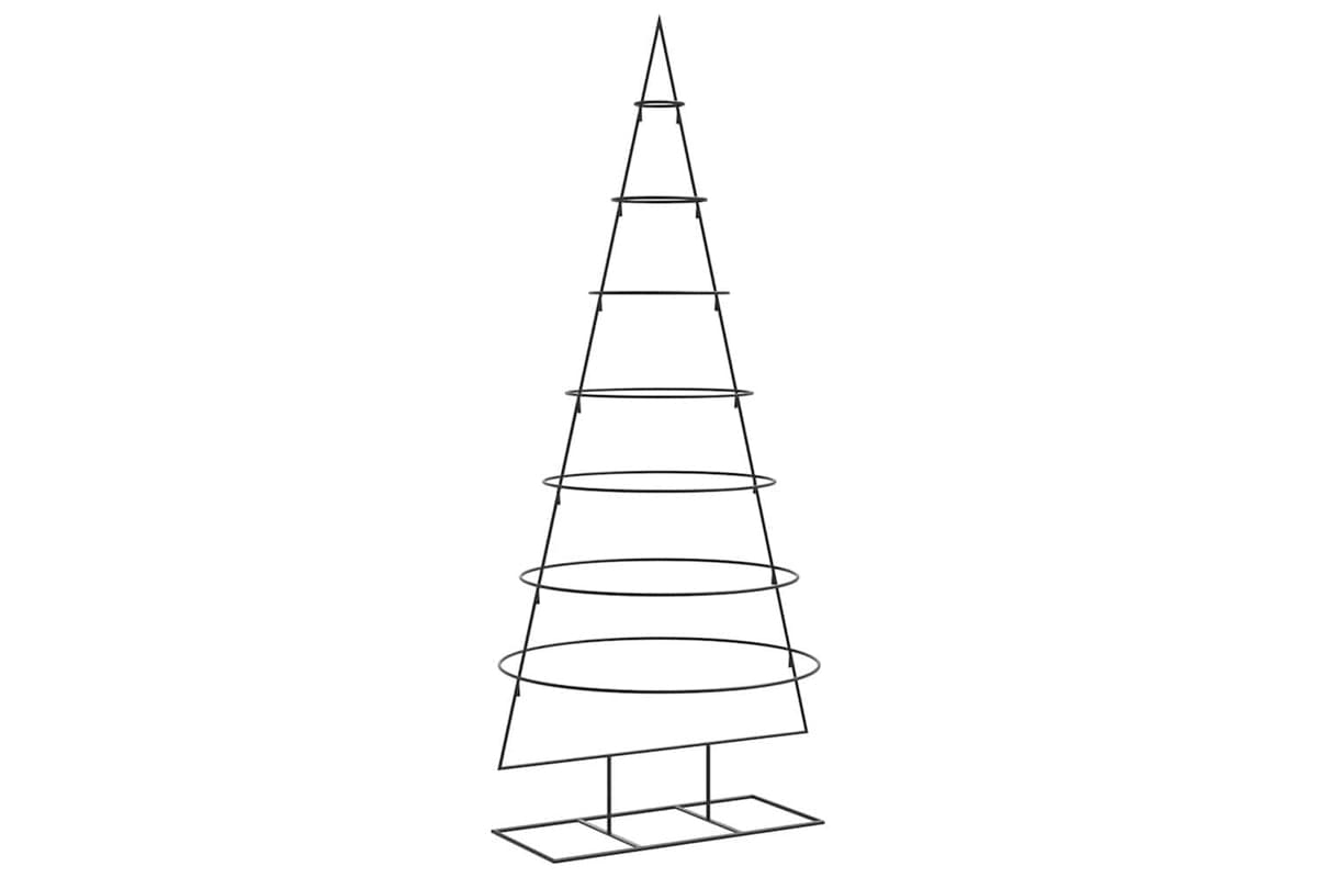 Vidaxl Metal Christmas Tree Black 180 Cm Powder-coated Steel