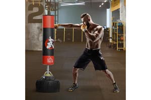 Homcom A91-110 Freestanding Boxing Punch Stand | Black/Red