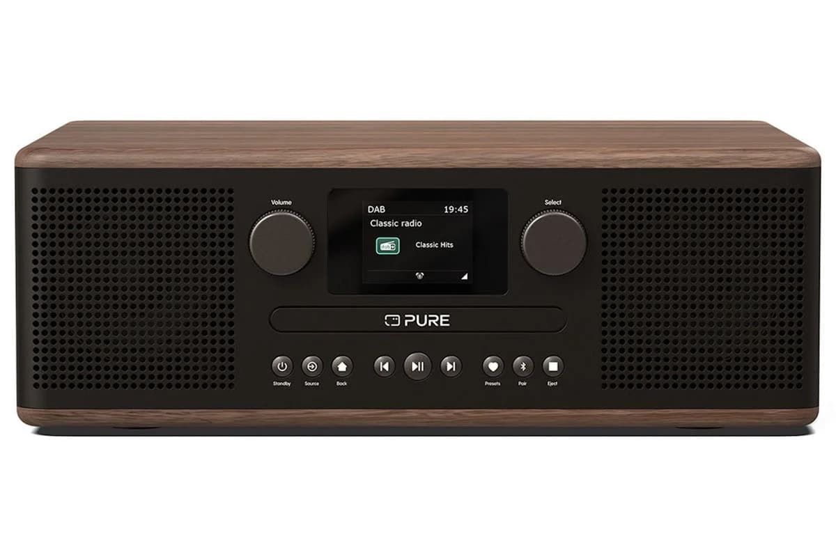 Pure Classic C-D6 CD Player and Digital Radio | Black/Walnut
