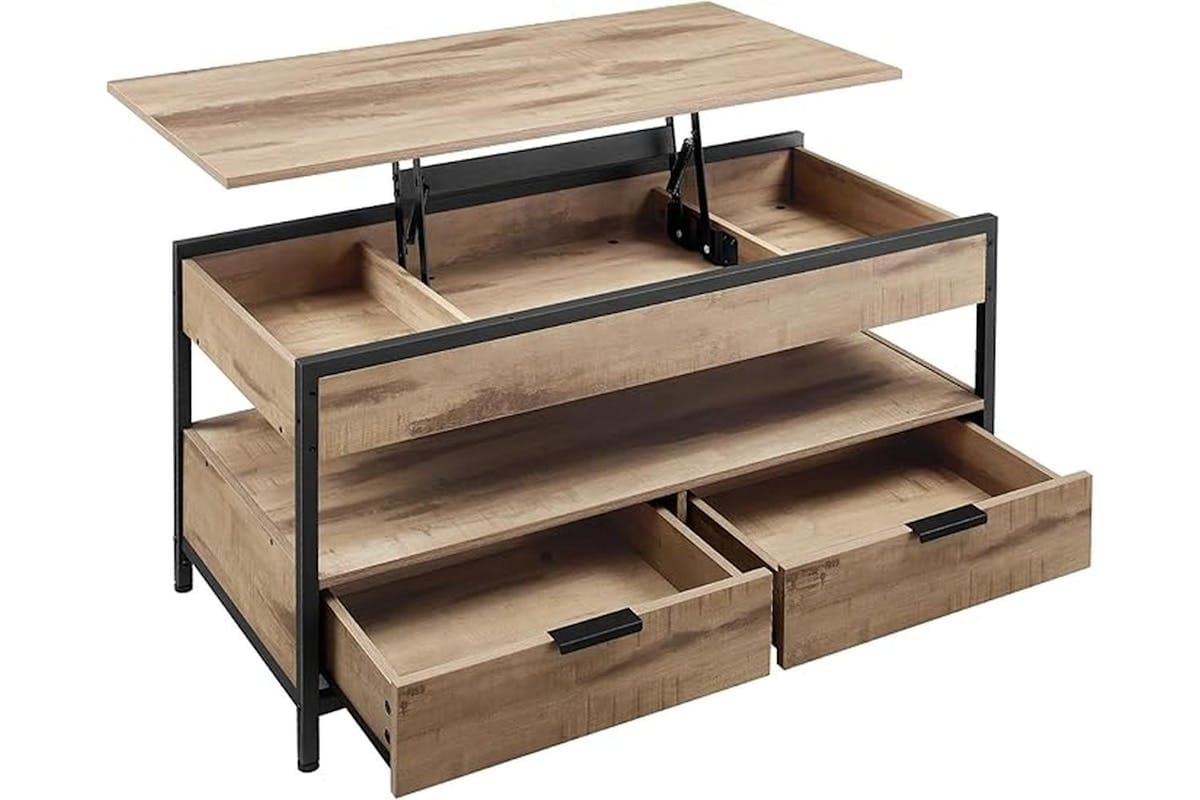 Coffee Table | Coffee Table | Alloy Steel | Camel Brown And Black Ink