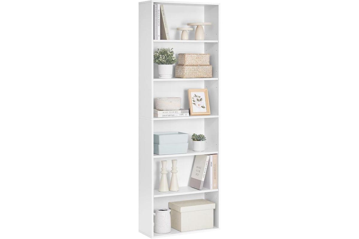 Vasagle Bookcase | Wood Chipboard | White | 24 X 60 X 178.5 Cm