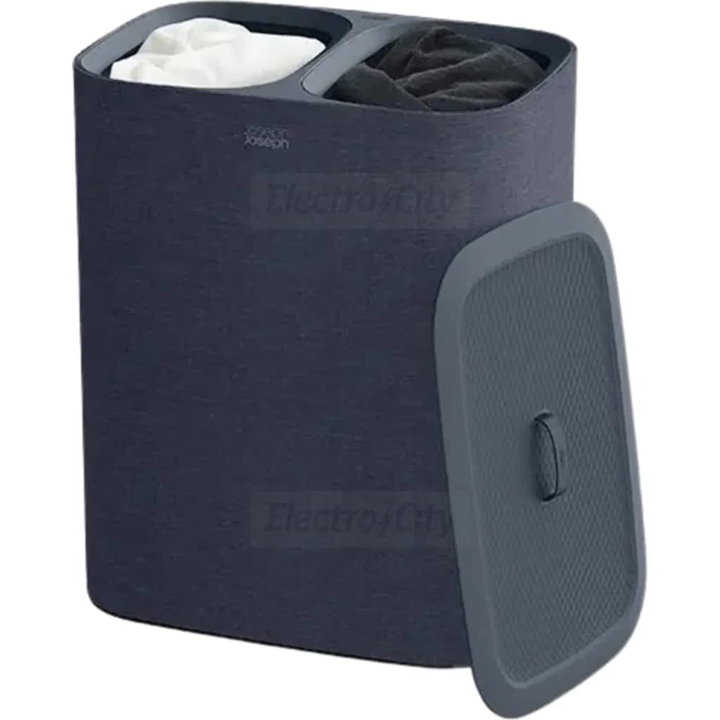 Joseph Joseph Tota 90 Litre Dual Compartment Laundry Separation Basket | Black