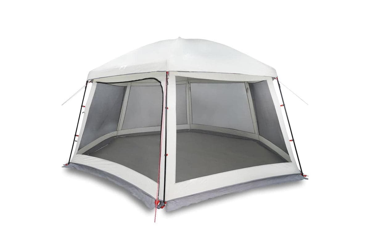 Vidaxl Pool Tent With Removable Fly & Mesh Walls Grey 512x458 Cm