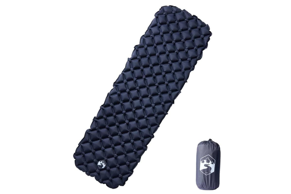 Vidaxl Inflating Camping Mattress 1-person Grey 190x58x6 Cm