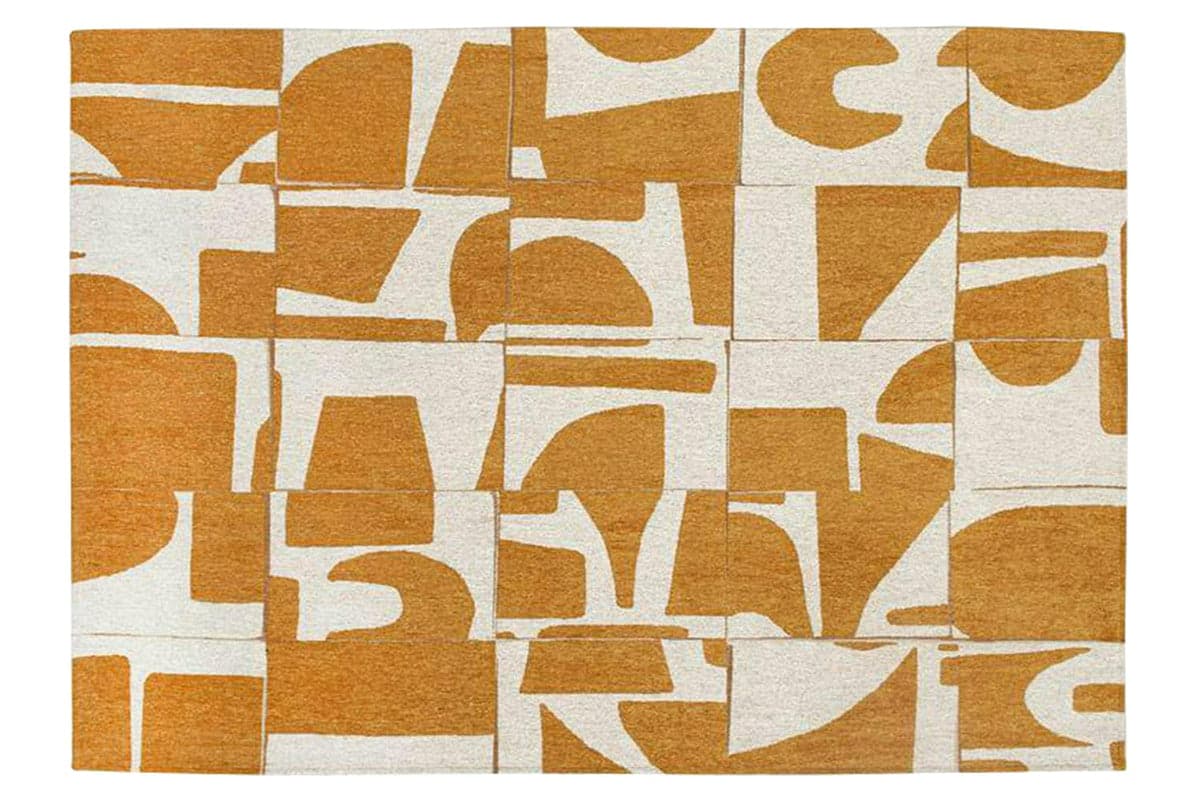 Louis De Poortere | Papercut Indoor Eco Rug | Yellow/White | 140 x 200 cm