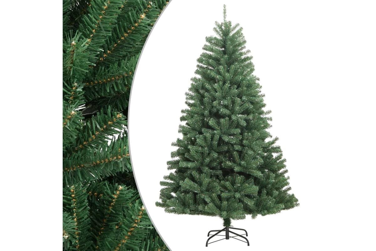 Vidaxl Artificial Hinged Christmas Tree With Stand Green 210 Cm