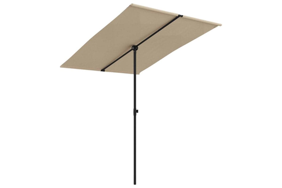 Vidaxl 47339 Outdoor Parasol With Aluminium Pole 2x1.5 M Taupe