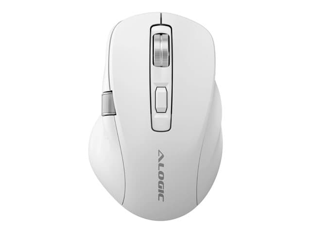 ALOGIC - Apex - mouse - USB-C rechargeable, programmable - 2.4 GHz, Bluetooth 5.0, USB - white