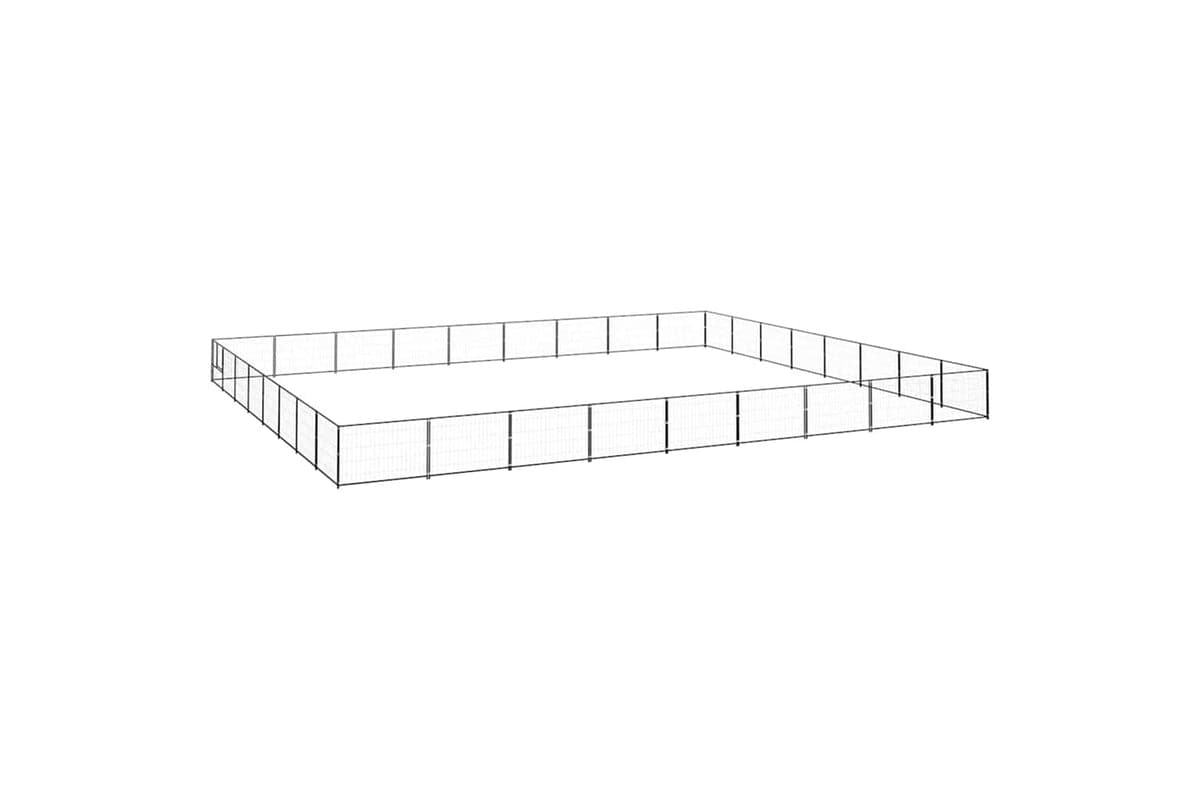 Vidaxl 3082188 Dog Kennel Black 72 M2 Steel