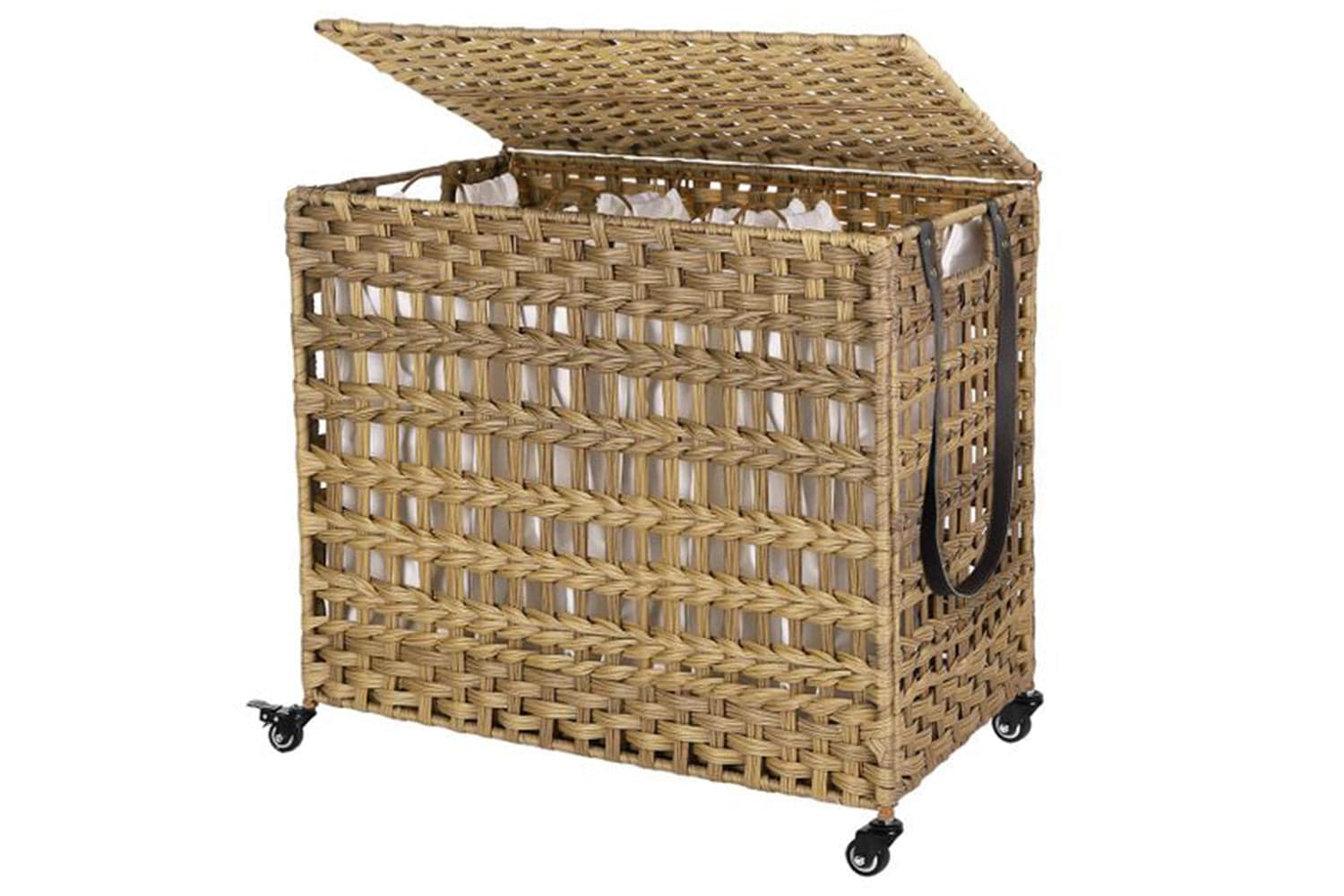 Songmics Laundry Basket With 3 Compartments