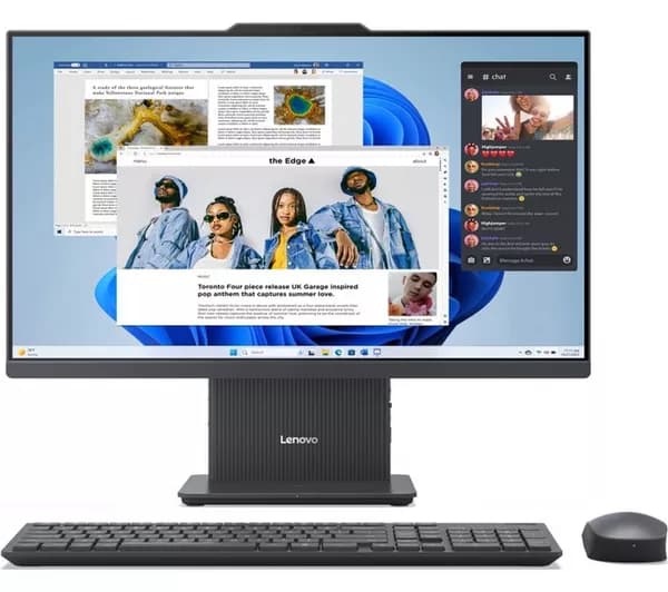 LENOVO AIO 23.8" All-in-One PC - AMD Ryzen 5, 512 GB SSD, Luna Grey