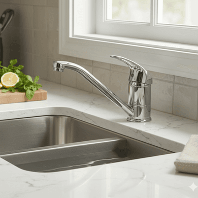 Refurbished De Santii Single Lever Chrome Monobloc Kitchen Mixer Tap