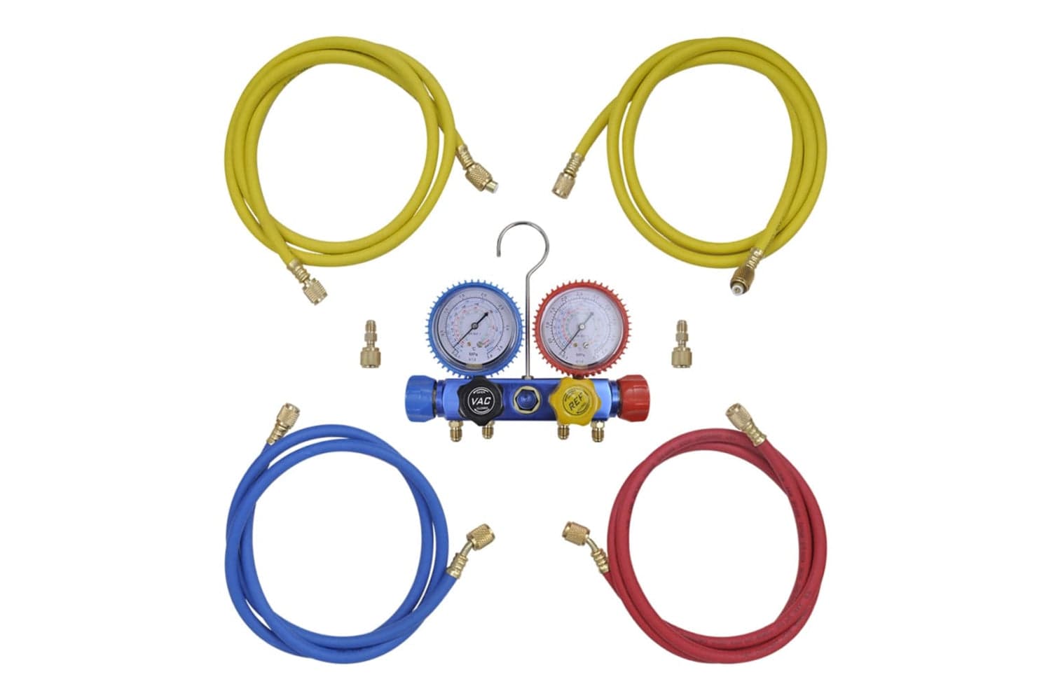 Vidaxl 141657 4-way Manifold Gauge Set In Tool Kit