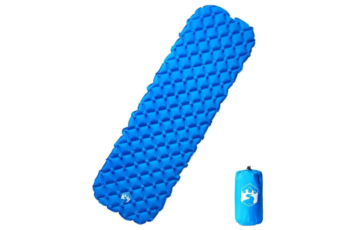 Vidaxl Inflating Camping Mattress 1-person Blue 190x58x6 Cm