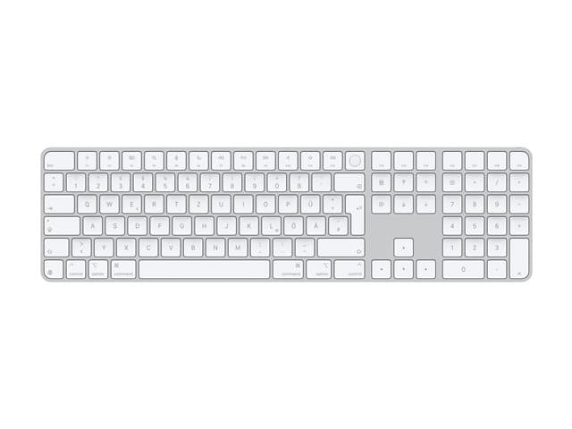APPLE - Magic Keyboard with Touch ID and Numeric Keypad - keyboard - USB-C - QWERTZ - German - white keys Input Device