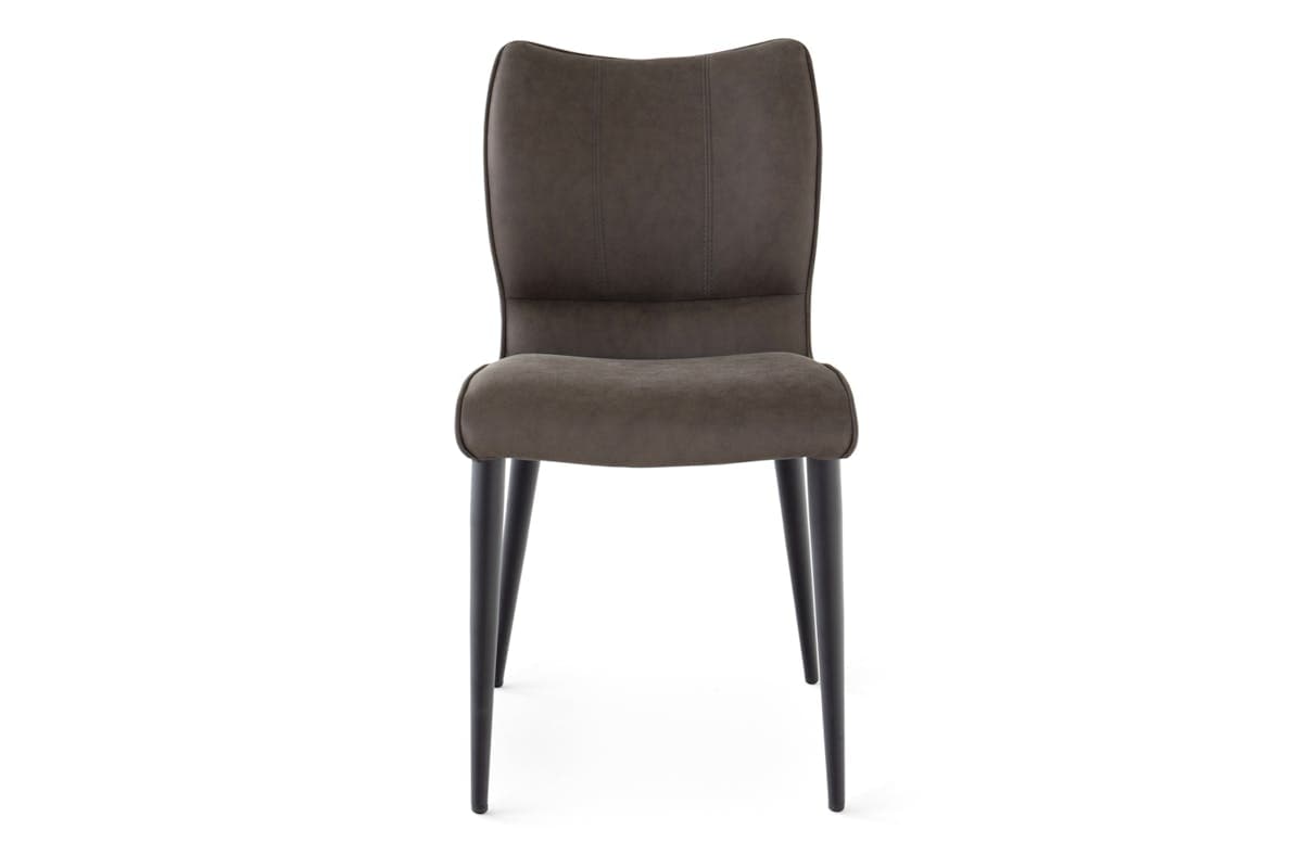 Nina Dining Chair | Faux Suede | Dark Grey