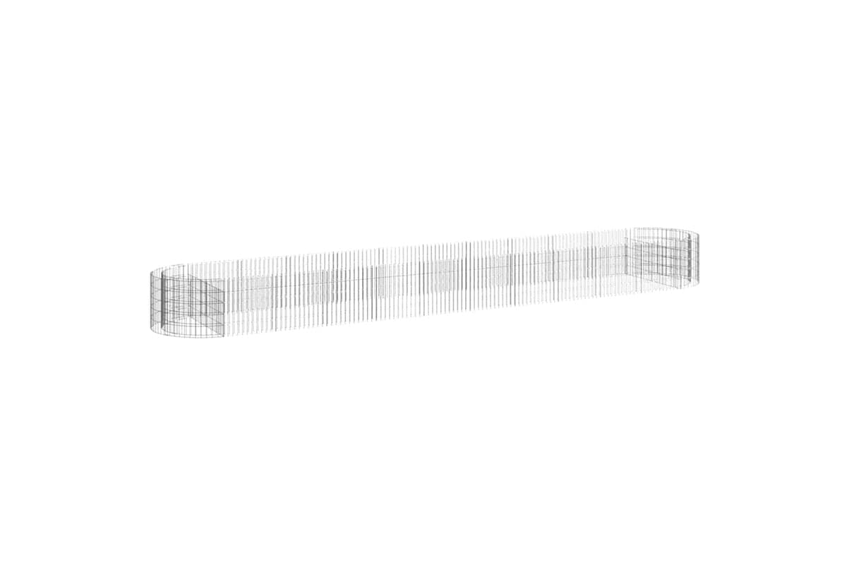 vidaXL 152044 Gabion Raised Bed Galvanised Iron 600x100x50cm