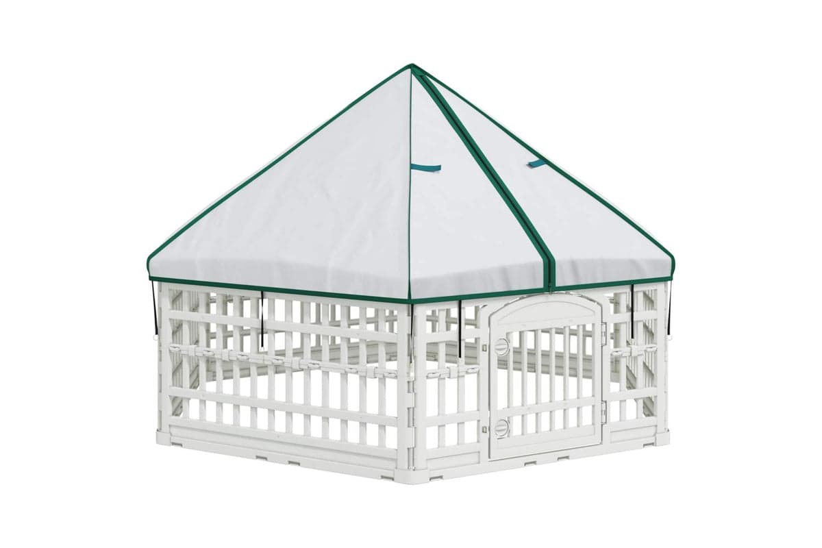Vidaxl 6 Panel Dog Playpen 1775 X 1545 X 112 Cm Plastic White