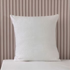 Waffle Stripe Square Pillowcase Vanilla