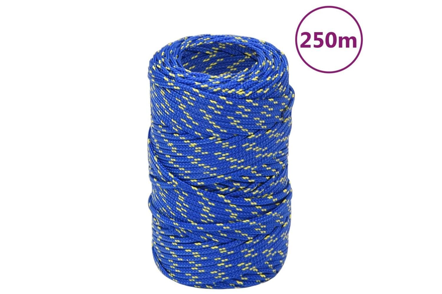 vidaXL 152426 Boat Rope Blue 2mm 250 M Polypropylene