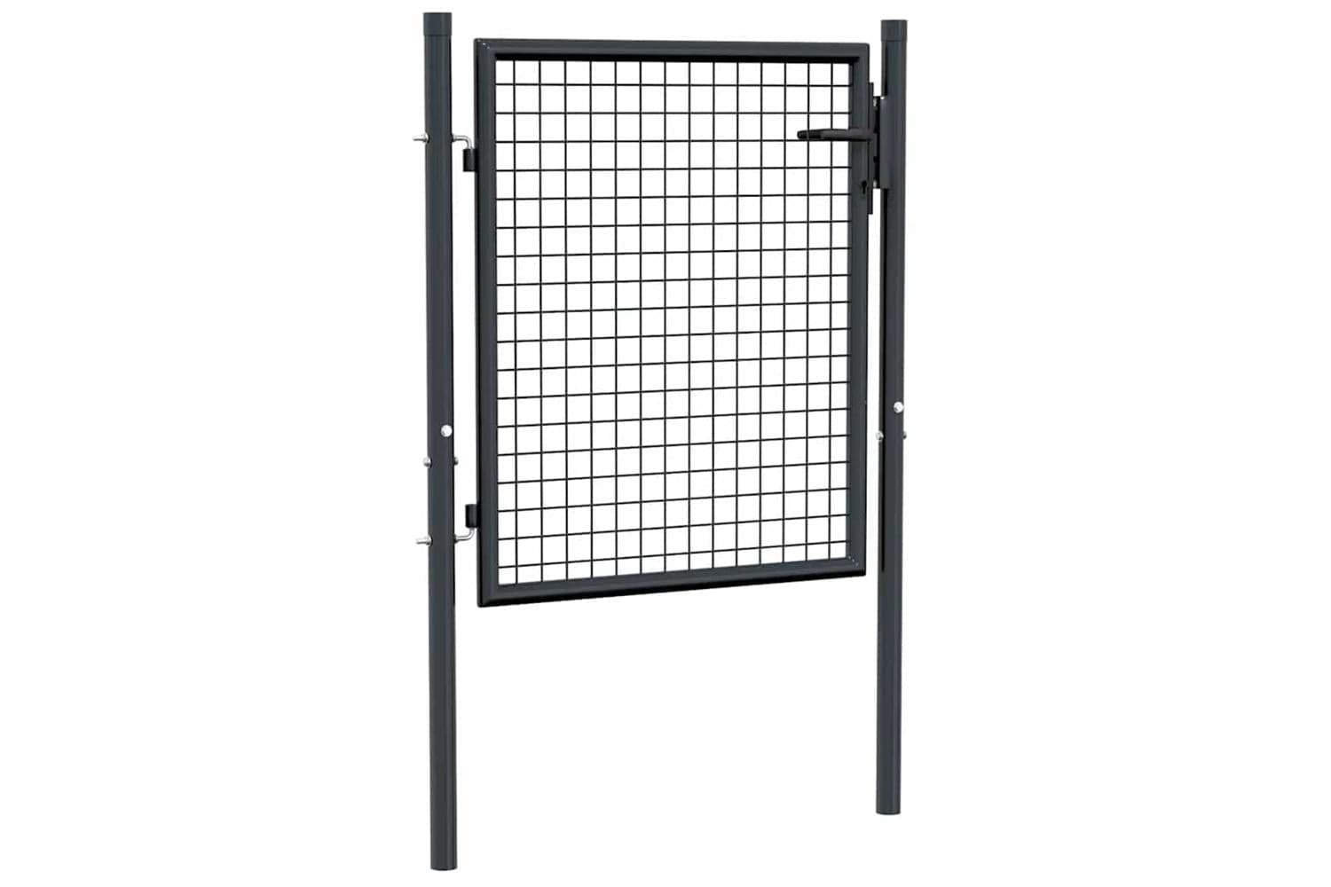 vidaXL 145771 Mesh Garden Gate Galvanised Steel 100x125cm Grey