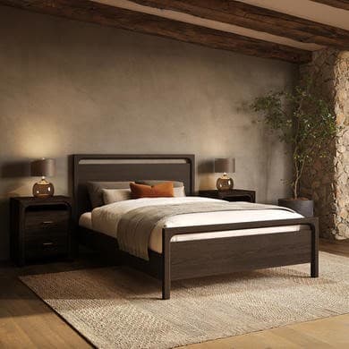 Dark Wood - Oak  Wooden Bed Frame - Vixen