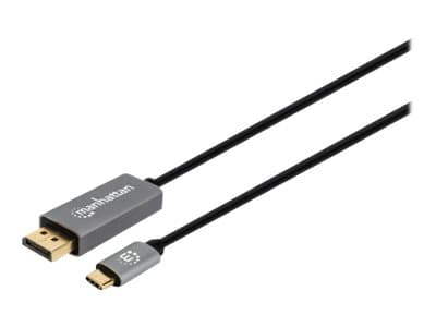 MANHATTAN - USB-C to DisplayPort 1.4 Cable, 8K@60Hz, 2m, Male to Male, Black, Three Year Warranty, Polybag - DisplayPort cable - USB-C to DisplayPort - 2 m
