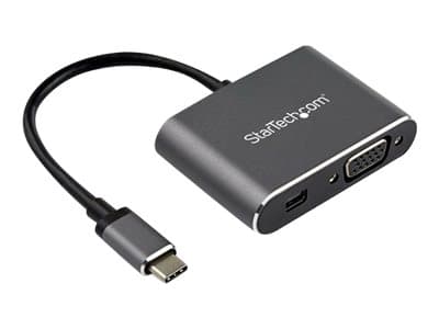 STARTECH.COM - StarTech USB C Multiport Video Adapter, USB-C to 4K 60Hz Mini DisplayPort 1.2 or 1080p VGA Monitor Adapter, USB Type-C 2-in-1 MDP HBR2 HDR/VGA Display Converter, Works w/ Thunderbolt 3 - USB-C 2 in 1 Adapter (CDP2MDPVGA) - video adapter - 15.24 m