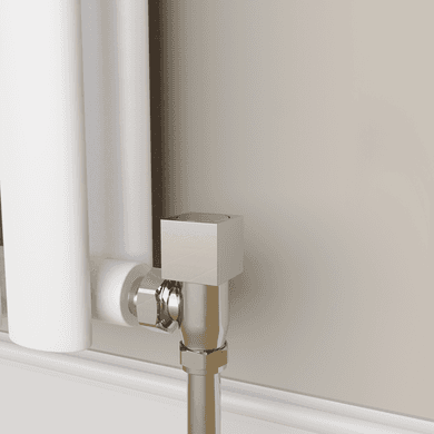 Elego Chrome Modern Manual Angled Radiator Valves (pair)