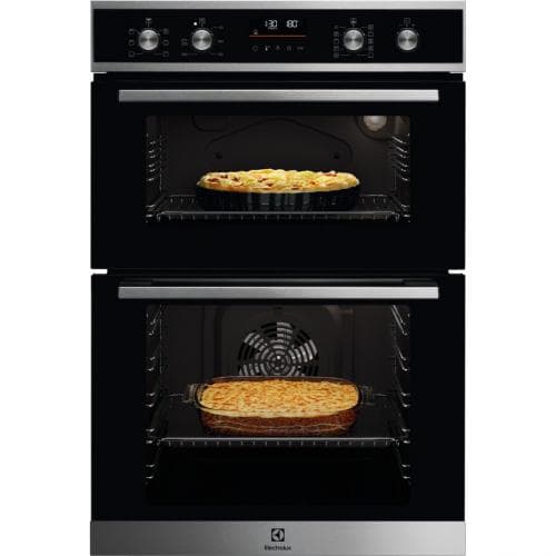 ELECTROLUX            42/61 LITRE BUILT IN EYE LEVEL DOUBLE OVEN - STAINLESS STEEL
